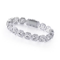 12mm Cluster Cuban Chain Tennis Bracelet