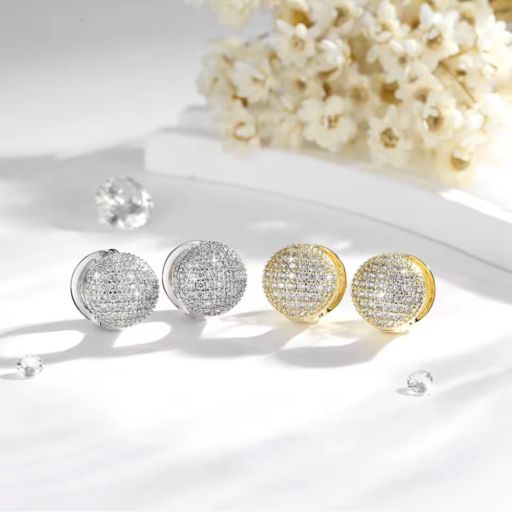 Zircon Light Luxury Double-Sided Earrings