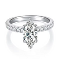 6*12mm Marquise Cut Moissanite Ring
